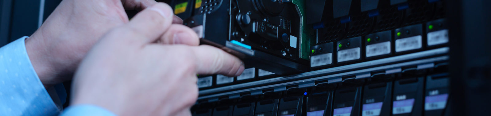 hard drives in server rack