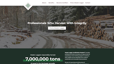 screenshot of the website for Master Logger Certification at https://masterloggercertification.com/
